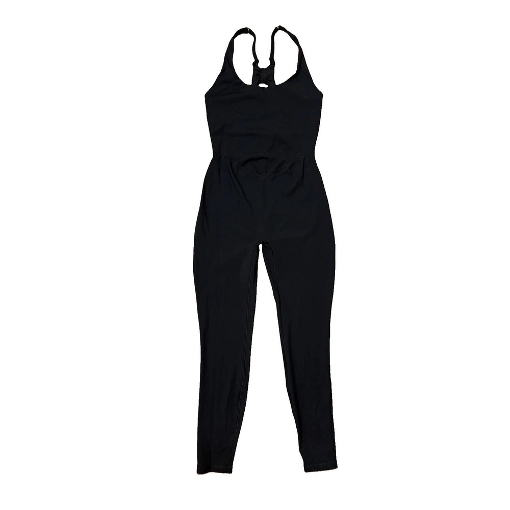 Savage X Fenty Sport Bond Babe Blk Compression One piece Bodysuit Womens Sz 8-10